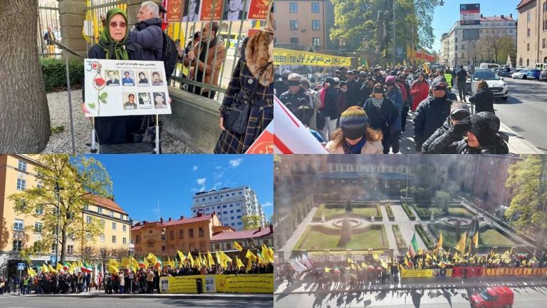Stockholm, May 3, 2022: Freedom-loving Iranians,  the People’s Mojahedin Organization of Iran (PMOI/MEK) supporters, took place a large gathering at the last sessions of trial of the executioner Hamid Noury. They are seeking justice for 30,000 political prisoners executed at the 1988 massacre in Iran prisons.