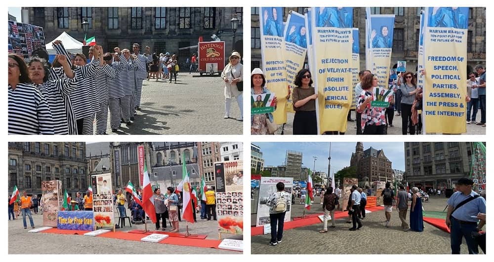 Amsterdam, June 18, 2022: Iranian Resistance Supporters Commemorated the 41ST Anniversary of the Beginning of the Resistance Against the Mullahs’ Regime