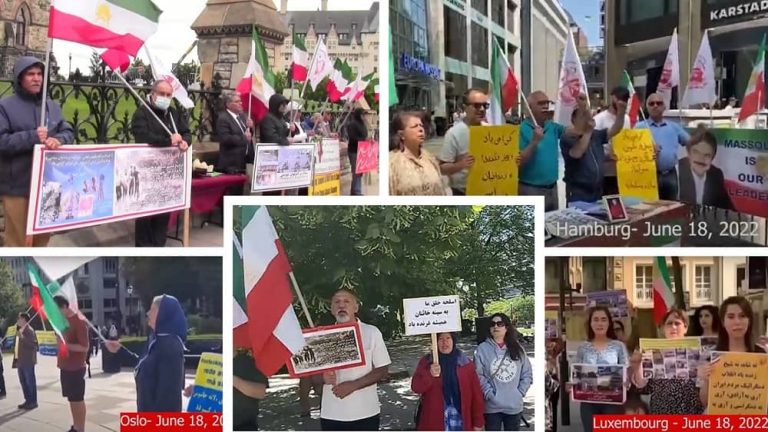 Freedom-Loving Iranians and supporters of the People’s Mojahedin Organization of Iran (PMOI/MEK) rallied in Canada, Germany, Norway, and Luxembourg against the mullahs’ regime. The rallies took place on Saturday, June 18, in Ottawa, Toronto, Hamburg, and Luxembourg.