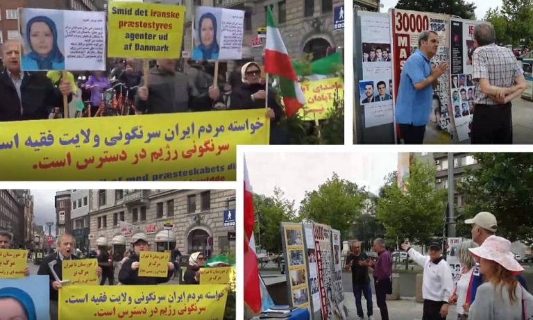 June 4, 2022: Freedom-loving Iranians and supporters of the People's Mojahedin Organization of Iran(PMOI/MEK) and NCRI, took placed rallies to support Iran protests and in solidarity with Abadan people in Copenhagen and Bucharest.