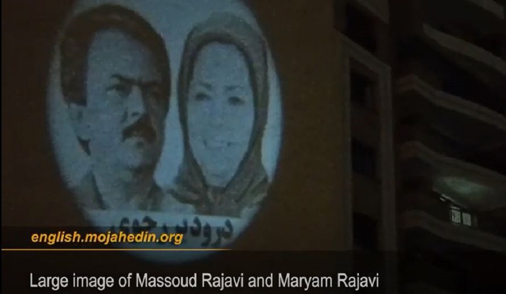 In Tehran and Isfahan, the Resistance Units projected images of Massoud Rajavi, the leader of the Iranian Resistance, and Maryam Rajavi, the president-elect of the National Council of Resistance of Iran (NCRI), in public places.