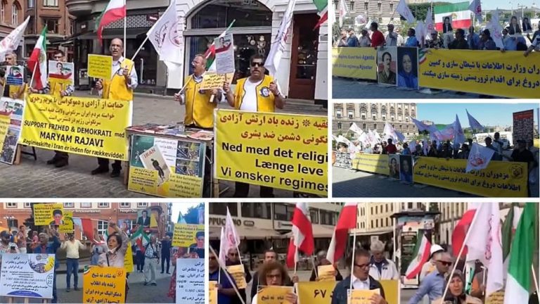 June 25, 2022: Freedom-Loving Iranians and supporters of the People’s Mojahedin Organization of Iran (PMOI/MEK) rallied in Sweden, Germany, and Denmark against the mullahs’ regime. The rallies took place in Stockholm, Frankfurt, Aarhus, and Gothenburg.