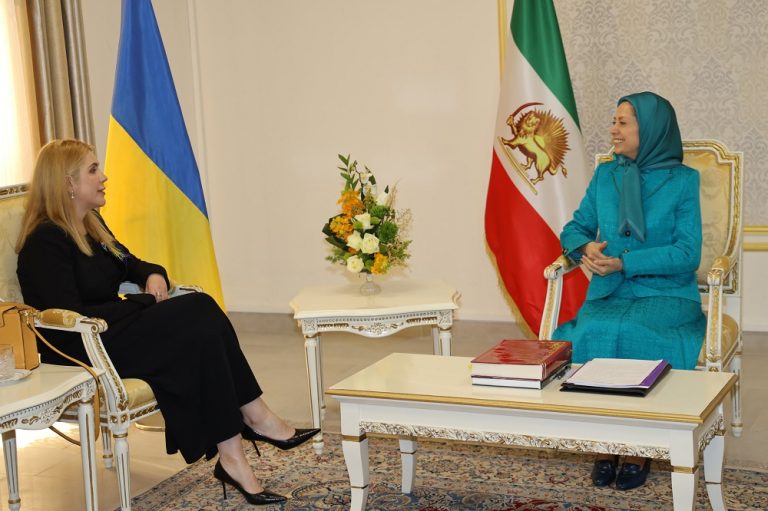 On Sunday, June 5, 2022, Maryam Rajavi met and held talks at Ashraf 3 with Ms. Kira Rudik, Member of Parliament, Leader of the Voice Party of Ukraine, and Vice President of the Alliance of Liberals and Democrats for Europe (ALDE).