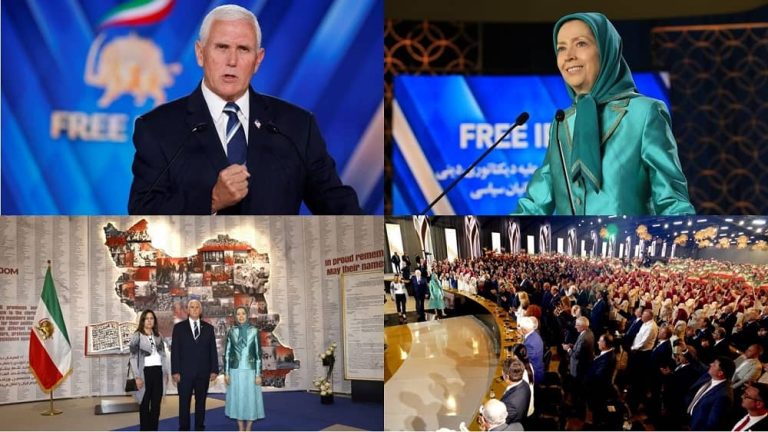 Thursday, June 23, the 48th US Vice President Mike Pence and former second lady of the United States Mrs. Karen Pence visited Ashraf-3, the residence of thousands members of the People's Mojahedin Organization of Iran (PMOI/MEK) in Albania. Mrs. Maryam Rajavi, President-elect of the National Council of Resistance of Iran (NCRI) welcomed the prominent delegation outside the Iranian Resistance Museum in Ashraf-3.
