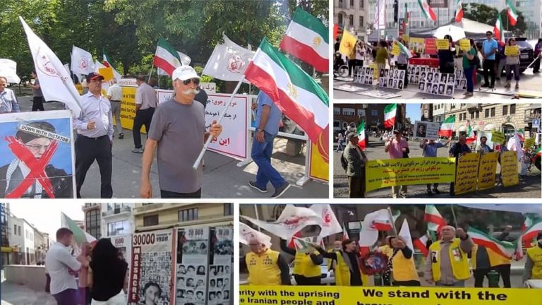 June 25, 2022: Freedom-Loving Iranians and supporters of the People’s Mojahedin Organization of Iran (PMOI/MEK) demonstrated against the clerical regime in Munich, Copenhagen, Sydney, Toronto, and Bucharest. Rally in Sydney, Australia took place on June 26.