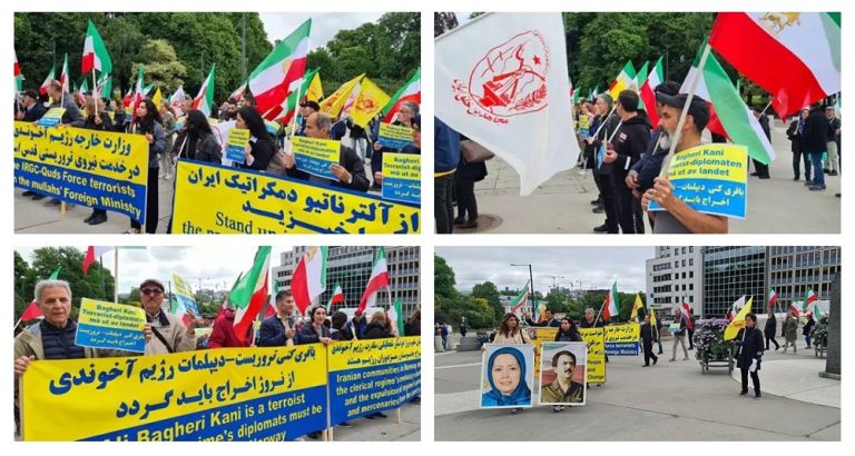 Simultaneously with the visit of Bagheri Kani, Deputy Foreign Minister Abdullahian, Chief Terrorist Executioner to Norway, on Thursday, June 2, 2022, freedom-loving Iranians and supporters of the Mojahedin staged a protest in front of the Norwegian Ministry of Foreign Affairs.