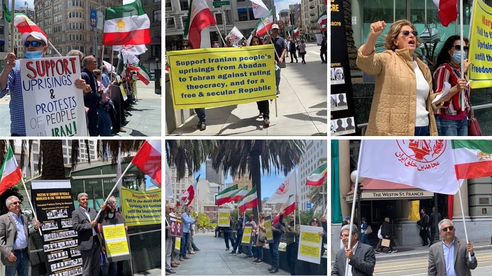 San Francisco: Freedom-loving Iranians, MEK Supporters Rally to Support Iran Protests and in Solidarity With the People of Abadan—June 5, 2022