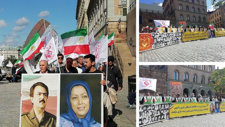 Stockholm, Sweden, June 18, 2022: Freedom-loving Iranians, supporters of the People's Mojahedin Organization of Iran (PMOI/MEK), commemorated the historical day “30 Khordad” (June 20, 1981), the beginning of the Iranian people's resistance against the mullahs' regime and the day of martyrs and political prisoners in Iran.