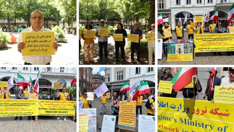 2-4 July 2022: Freedom-loving Iranians, supporters of the People's Mojahedin Organization of Iran (PMOI/MEK) held rallies in Berlin, Munich, Oslo, Zurich, Stockholm, and Gothenburg against the shameful deal between the mullahs’ regime and the Belgian government.