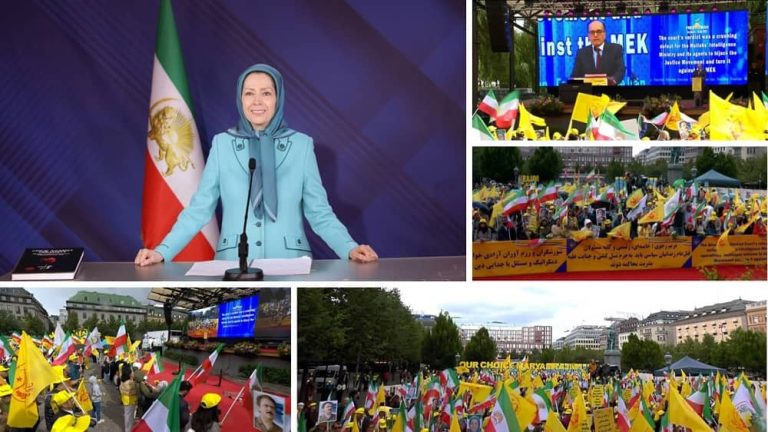 Saturday, July 16, 2022: Thousands of freedom-loving Iranians, supporters of the People’s Mojahedin Organization of Iran (PMOI/MEK), and the National Council of Resistance of Iran (NCRI) held a great demonstration in Stockholm.