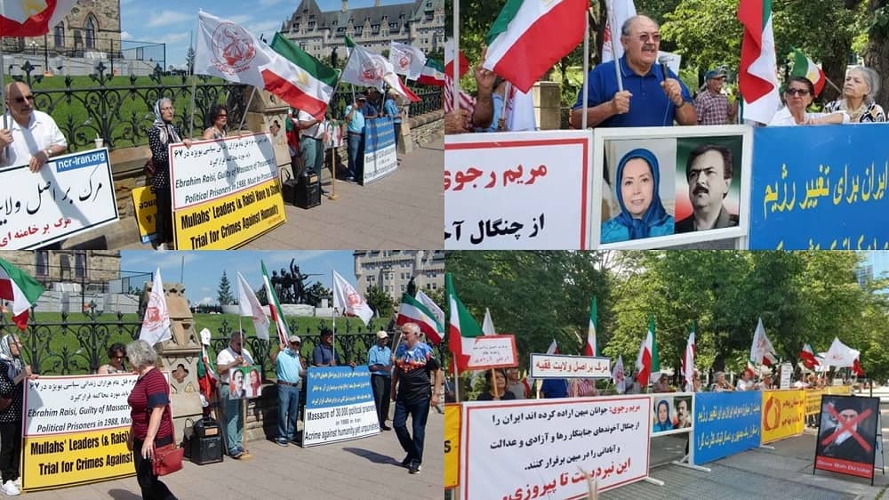 Canada, August 20, 2022: MEK Supporters in Ottawa and Toronto, Demonstrated in Support of a Free Iran, Calling for an End to Appeasement Policy