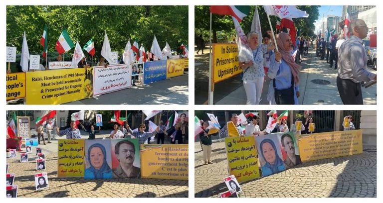 Saturday, August 6, 2022: Freedom-loving Iranians, supporters of the People's Mojahedin Organization of Iran(PMOI/MEK) in Canada—Toronto and Luxembourg staged rallies against the mullahs' regime and called to an end to the appeasement policy toward this regime.
