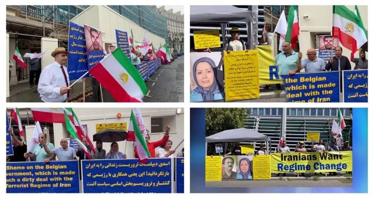 August 16, 2022: Freedom-loving Iranians and supporters of the People's Mojahedin Organization of Iran (PMOI/MEK)rallied in London and Vienna against the mullahs' regime ruling Iran and the appeasement policy toward this regime.