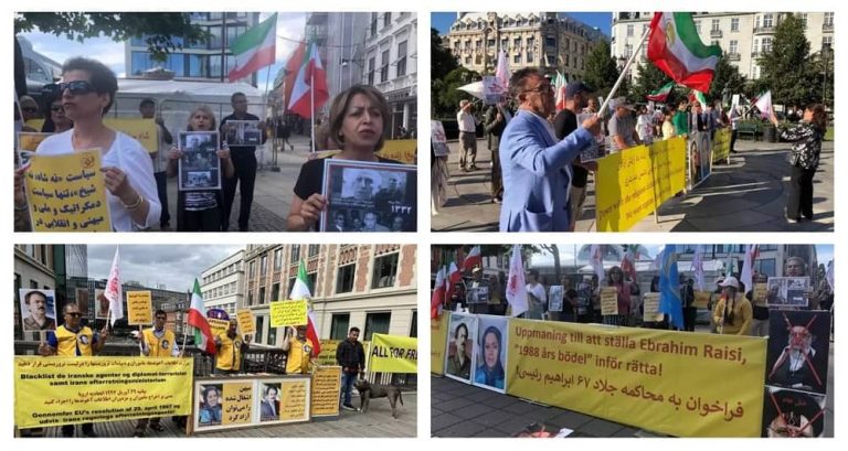 MEK supporters in Austria—Vienna, and Denmark—Copenhagen, who gathered in front of the Belgium embassy, protested against the shameful deal between Iran’s regime and the Belgium government over the sending of Assadollah Assadi, the regime’s diplomat—terrorist, to Tehran.
