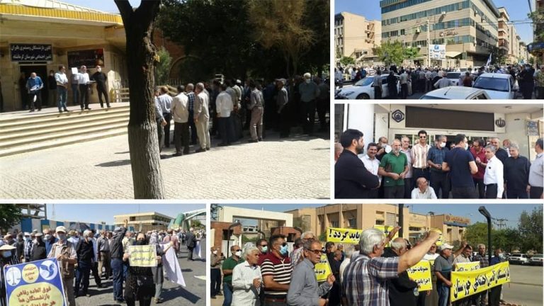 August 10, 2022: Retirees and Pensioners in several Iranian cities resumed their rallies on Wednesday, August 10.