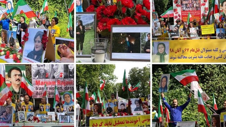 September 22, 2022: Freedom-loving Iranians and supporters of the People's Mojahedin Organization of Iran (PMOI/MEK) in Germany (Berlin and Munich) held rallies and protested the suppression of the current uprising across Iran. Iranian Resistance supporters in Berlin and Munich expressed their solidarity and support for the nationwide protests in the country.