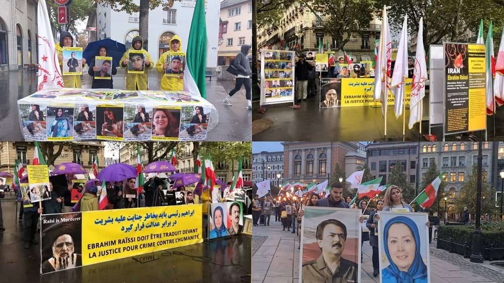 Demonstrations of Iranian Resistance Supporters in Paris, Oslo, and Zurich in Support of the Iran Protests