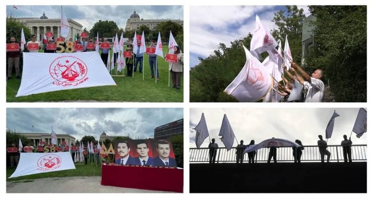 September 2022: Freedom-loving Iranians and supporters of the People’s Mojahedin Organization of Iran (PMOI/MEK) held rallies in Switzerland and Austria. Iranian Resistance (NCRI and MEK) supporters celebrated the beginning of the 58th year of the People’s Mojahedin Organization of Iran (PMOI/MEK).