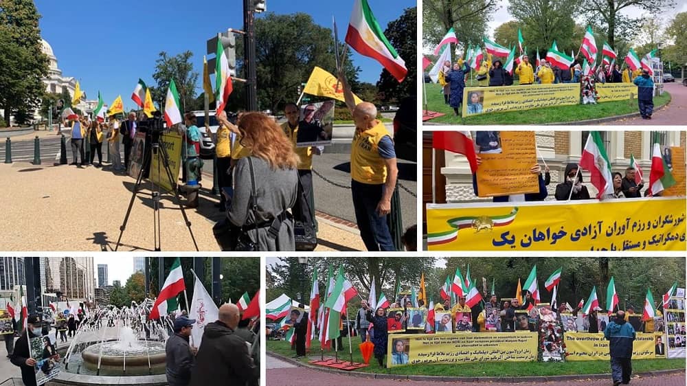 Demonstrations of Iranian Resistance Supporters in The Hague, Vienna, Toronto, and Washington DC, in Support of the Iran Protests