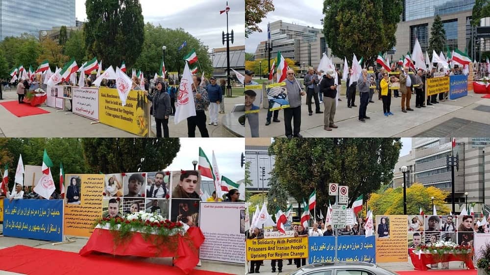 Freedom-Loving Iranians and MEK Supporters Demonstrated in Toronto in Support of the Iran Protests