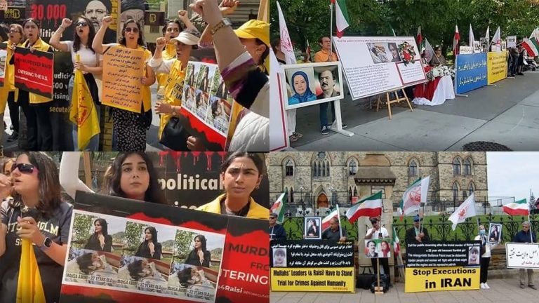 September 17, 2022: Freedom-loving Iranians and supporters of the People’s Mojahedin Organization of Iran (PMOI/MEK) in the United States (New York) and Canada (Toronto and Ottawa), protested against the brutal murder of Mahsa Amini by the mullahs' regime.
