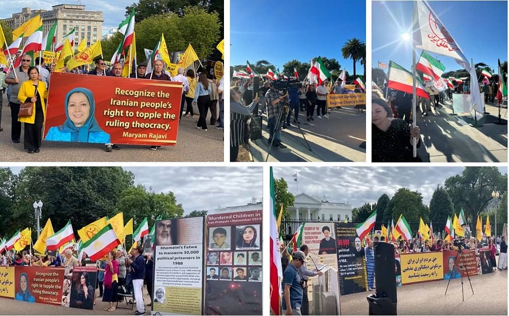 Iranian Resistance Supporters Demonstration in Washington, DC, and Los Angeles in Support of the Iran Protests