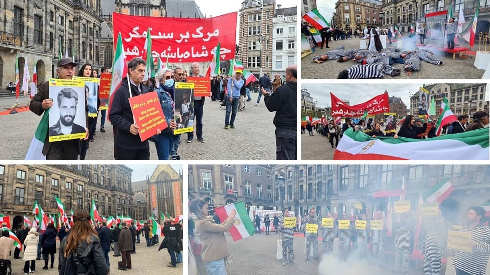 Amsterdam—October 28, 2022: Iranian Resistance Supporters Rally in Support of the Iran Protests