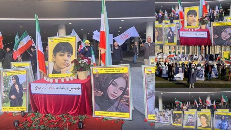 October 27, 2022: Freedom-loving Iranians and supporters of the People's Mojahedin Organization of Iran (PMOI/MEK) continue their rallies in solidarity with the Iranian people's uprising and political prisoners in Berlin, and Stockholm.