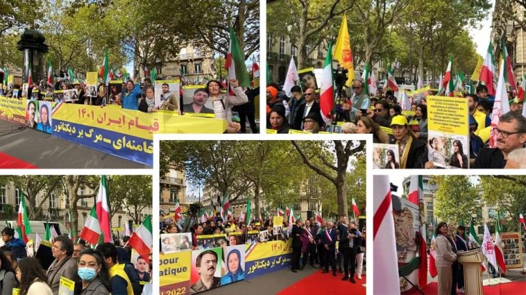 Paris, October 1, 2022: Freedom-loving Iranians and supporters of the People’s Mojahedin Organization of Iran (PMOI/MEK) held a large demonstration and expressed solidarity with the nationwide Iran Protests. They protested the suppression of the current uprising across Iran.