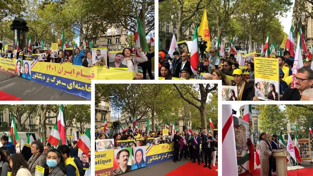 The Large Demonstration of the Iranian Resistance Supporters in Paris in Support of the Iran Protests – October 1, 2022