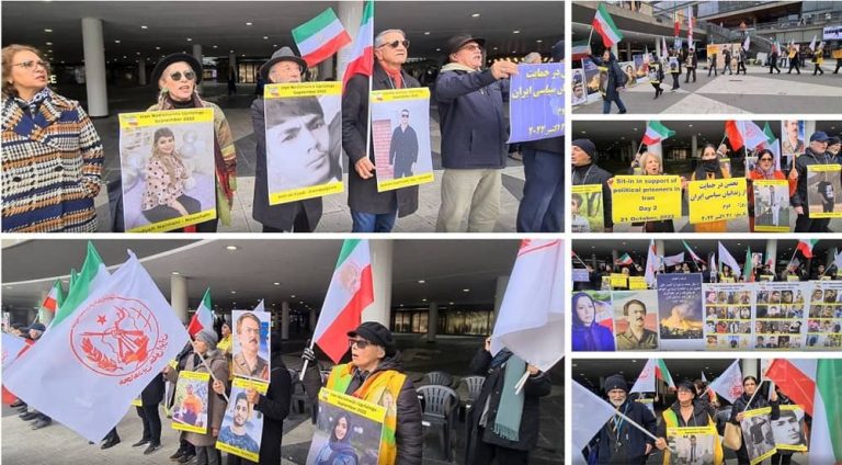 Stockholm, October 21, 2022: Freedom-loving Iranians and supporters of the People's Mojahedin Organization of Iran (PMOI/MEK) continue to rally in solidarity with the Iranian people's uprising.