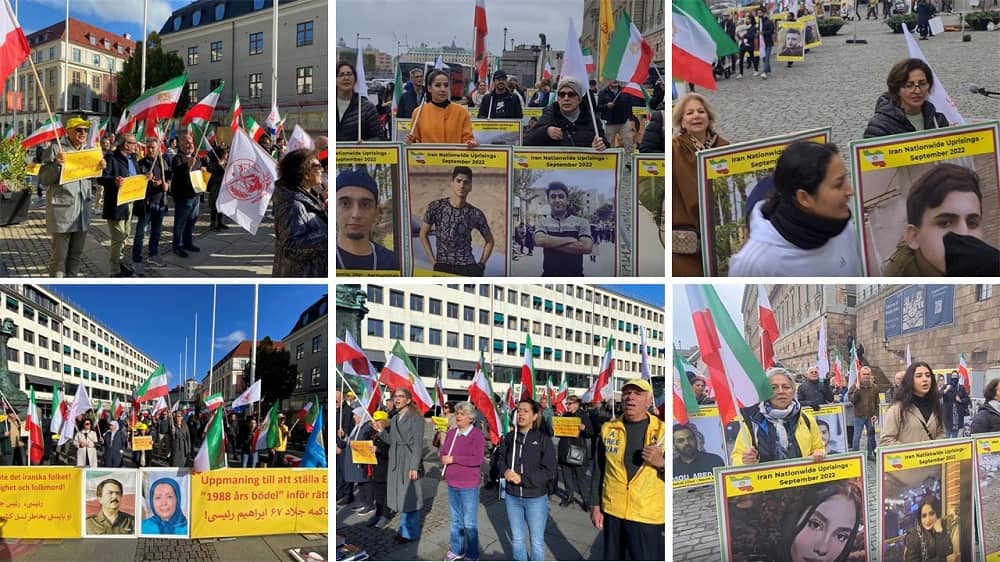 Sweden: Iranian Resistance Supporters Demonstrations in Stockholm and Gothenburg in Support of the Iran Protests