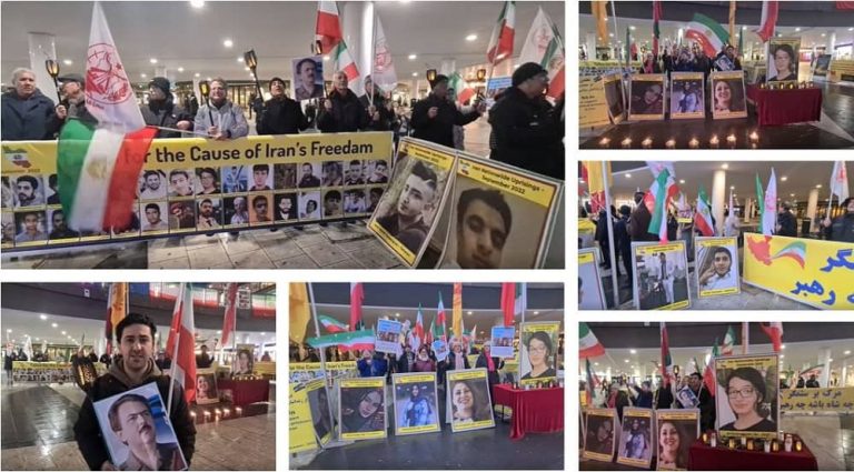 Stockholm, October 31, 2022: Freedom-loving Iranians and supporters of the People's Mojahedin Organization of Iran (PMOI/MEK) continue to sit-in and rally in solidarity with the Iranian people's uprising and political prisoners.