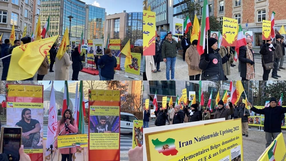 Brussels: Iranian Resistance Supporters Rally to Support the Iran Revolution—December 16, 2022