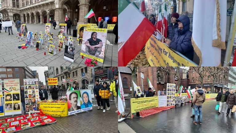 Saturday, December 17, 2022: Iranian Resistance (NCRI and MEK) supporters rallied in eight cities from different countries, including Paris, Vienna, Stockholm, Aarhus, Copenhagen, Bucharest, Luxembourg, and Heidelberg, in support of the nationwide Iran protests.