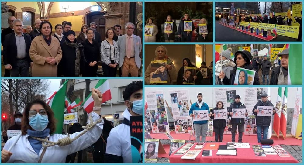 Iranian Resistance Supporters Held Rallies in Support of the Iran Revolution in Paris, Berlin, Hamburg, Oslo, Copenhagen, Lucerne, and The Hague
