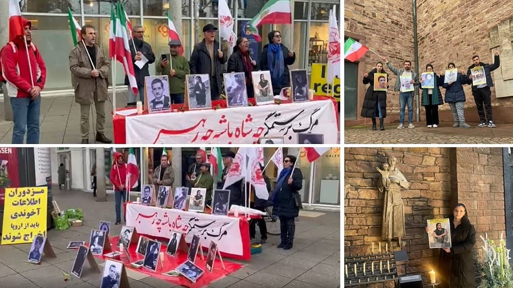 Iranian Resistance Supporters Held Rallies in Support of the Iran Revolution and Honoring the Martyrs, in Heidelberg, and Karlsruhe—December 24, 2022