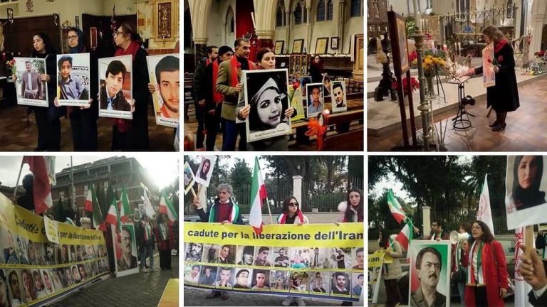 December 24, 2022: December 24, 2022: Freedom-loving Iranians and supporters of the People's Mojahedin Organization of Iran (PMOI/MEK) on the eve of Christmas, attended churches and gathered in London and Rome commemorated the martyrs of the nationwide Iranian Revolution.