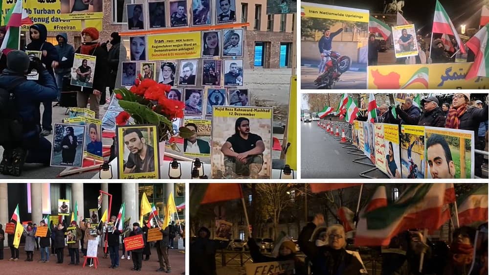December 12, 2022: Supporters of the People's Mojahedin Organization of Iran (PMOI/MEK) held protest demonstrations against the criminal execution of the young protester, Majidreza Rahnavard, in Paris, Stockholm, Berlin, The Hague, and London.