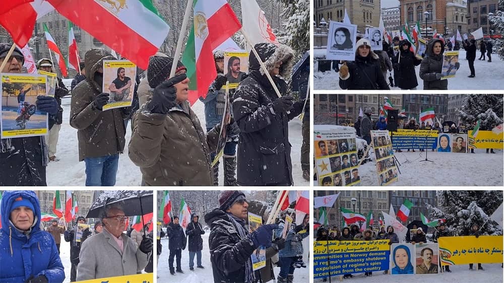 Oslo, Norway—December 17, 2022: Iranian Resistance Supporters Rally in Support of the Nationwide Iran Protests
