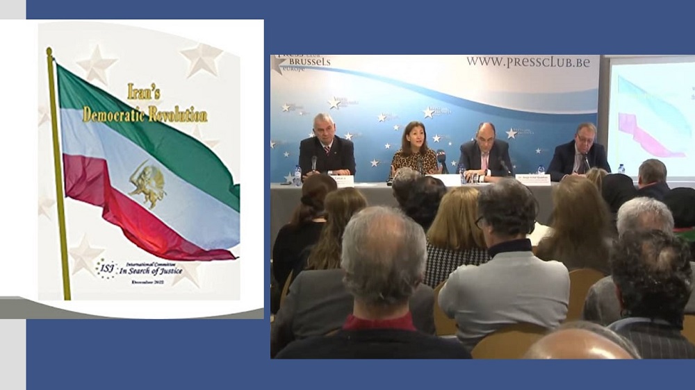 On January 10, the International Committee in Search of Justice (ISJ) held a press conference at the Brussels Press Club to introduce a newly published book, entitled “Iran’s Democratic Revolution”.