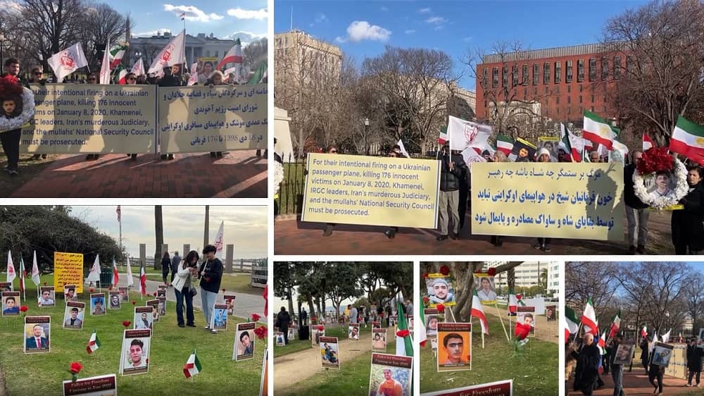 Washington, DC, and Santa Monica (LA)—January 7, 2023: MEK Supporters Denounced the Latest Executions in Iran and Honored the Flight PS752 Victims Downing by the IRGC Terrorists