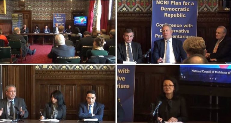 January 30, 2023, London: At a conference in Parliament with members of the National Council of Resistance of Iran (NCRI) and the Anglo-Iranian community, the UK MPs from the Conservative party discussed the current situation in Iran and its democratic future.