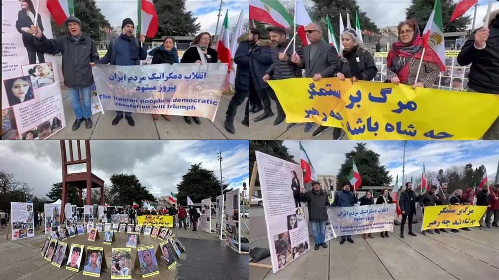 Geneva: Freedom-Loving Iranians and MEK Supporters Held a Rally and Exhibition to Support the Iran Revolution