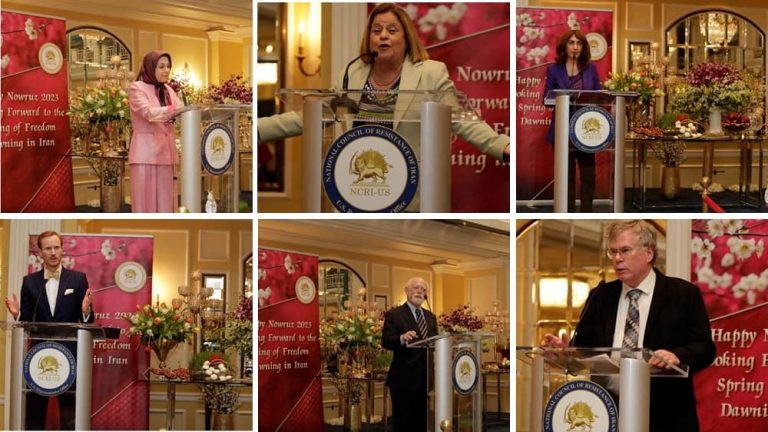 The U.S. office of the National Council of Resistance of Iran (NCRI-US) issued a press release regarding the meeting on the occasion of Nowruz with the participation of prominent American figures.