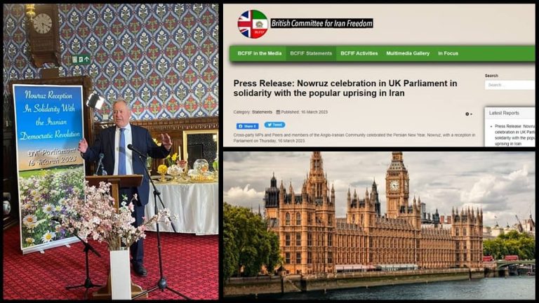 The British Committee for Iran Freedom (BCFIF) issued a statement on celebration of the Persian New Year, Nowruz, with a reception in Parliament on Thursday, 16 March 2023.