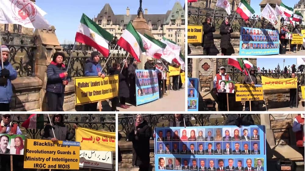 Ottawa, Canada—April 8, 2023: Freedom-loving Iranians and supporters of the People’s Mojahedin Organization of Iran (PMOI/MEK) held a rally and commemorated the martyrs of April 8, 2011, in Ashraf.