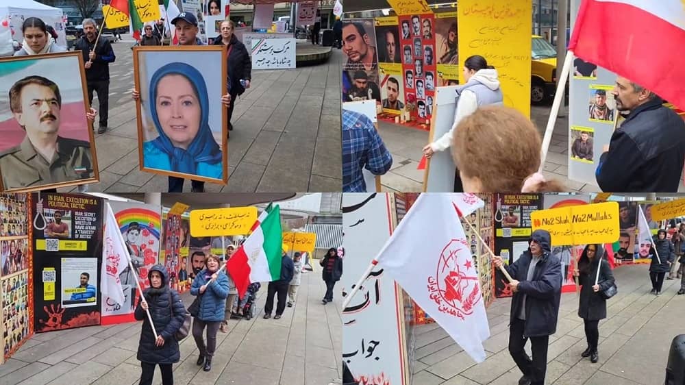 Vancouver, Canada—April 22, 2023: MEK Supporters Rally to Support the Iran Revolution