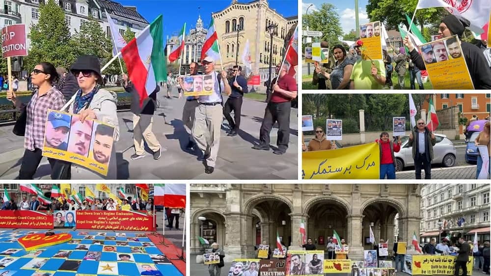 May 20, 2023: MEK Supporters Rallied in European Countries and Condemned the Execution of Three Protesters in Iran—Part 1