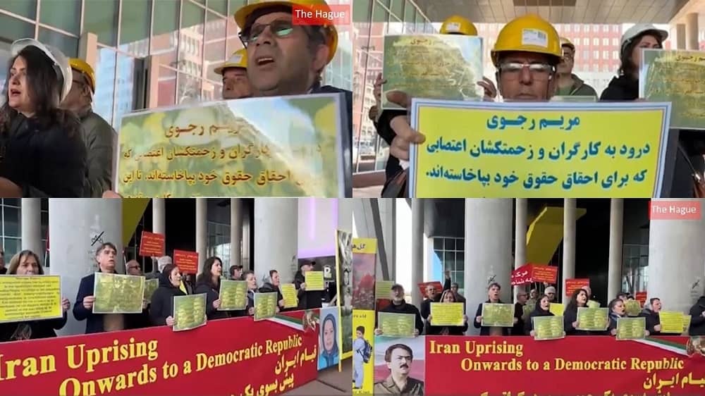 The Hague, April 29, 2023: MEK Supporters Rallied to Celebrate International Workers' Day, Supporting the Iranian Workers' Strike